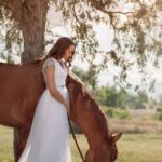 Bride photos with horse